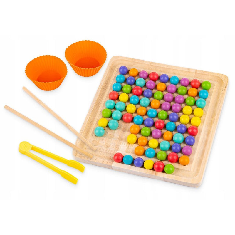 Wooden Puzzle Balls Beads Montessori Learning Colors Counting Game - Planet Junior