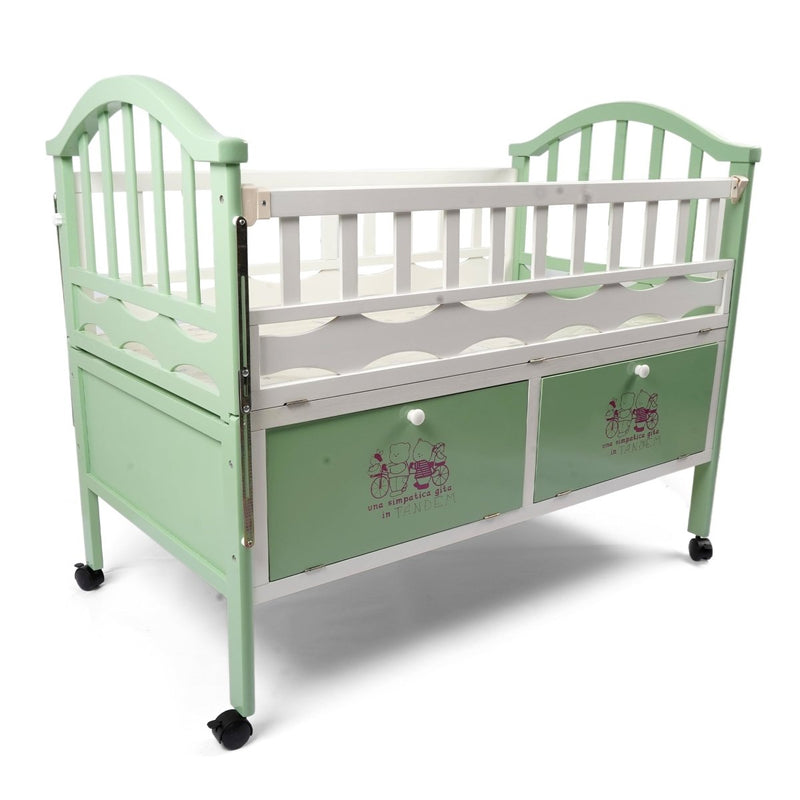 Wooden Rest Nestle Baby Cot with Drawer - BLL - BC - 28MC - Planet Junior