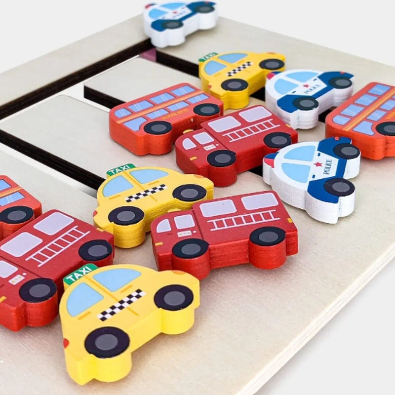 Wooden Traffic Color Puzzle Game for Kids - Planet Junior