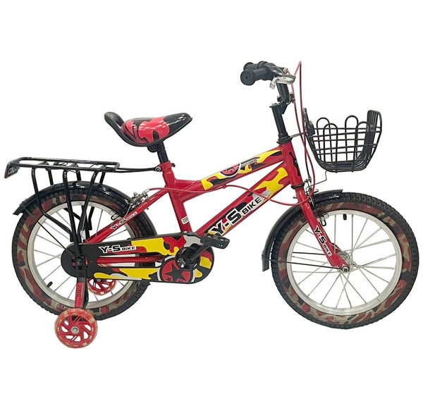 Y - S 16" VelocityVibe Bicycle with Basket and 2 Extra Side Wheels - BLL - B16 - YS - Planet Junior