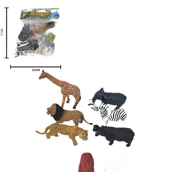 Zoo Animals Set | Pack of 6 - BLL - AN - 3543 - Planet Junior