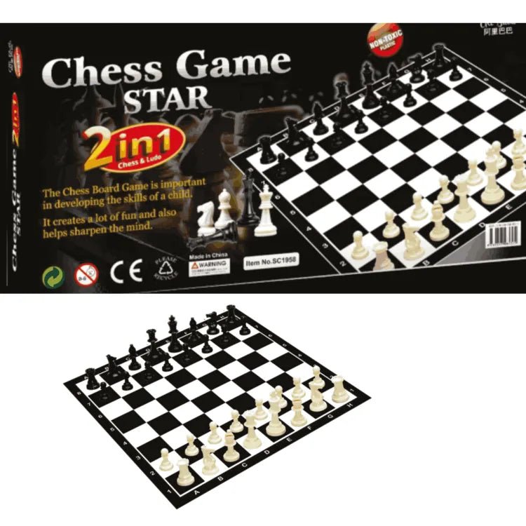 2-in-1 Ludo Star & Chess Board - JBD1958 - Planet Junior