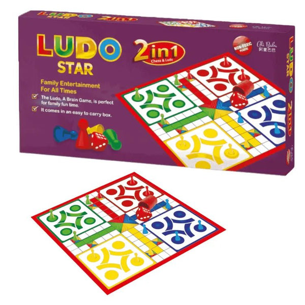 2-in-1 Ludo Star & Chess Board - JBD1958 - Planet Junior