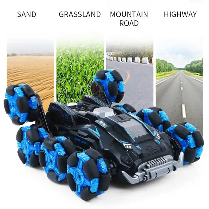 2.4G Double-Sided Eight Wheels RC Stunt Spray Car - 558 - Planet Junior