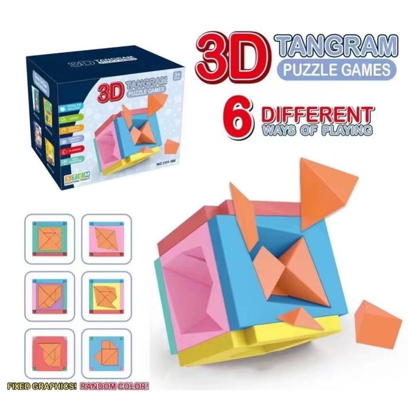 3D Tangram Puzzle Cube For Kids - ST20784 - Planet Junior