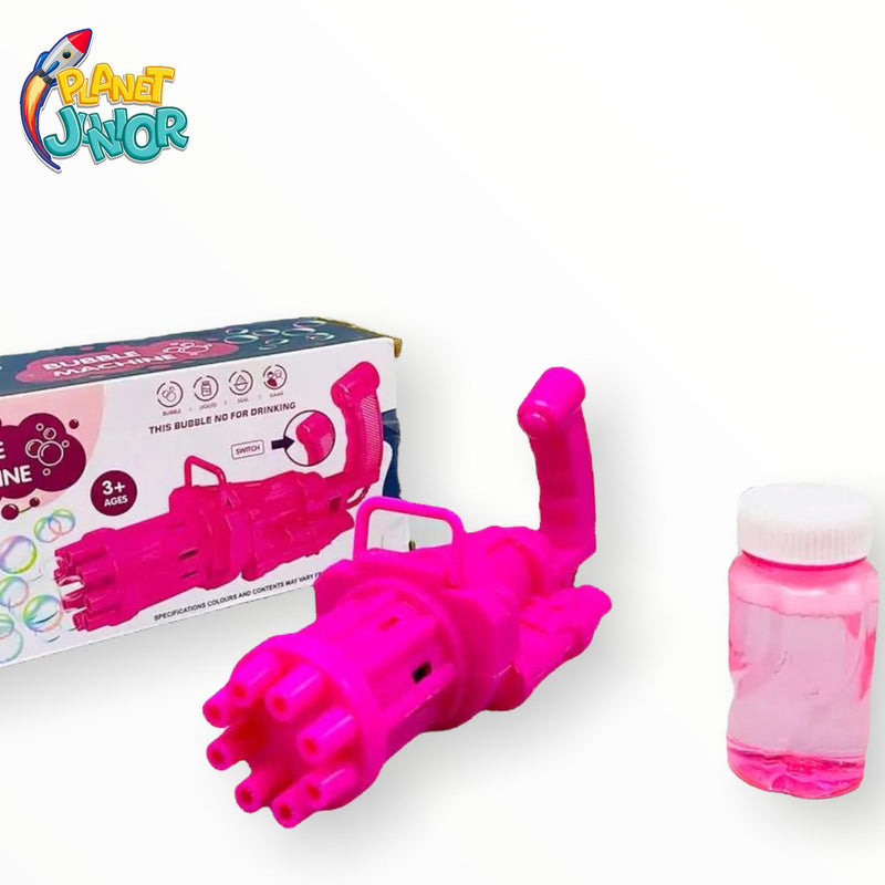 8-Hole Automatic Bubble Motor Gun for Kids - LY007B - Planet Junior