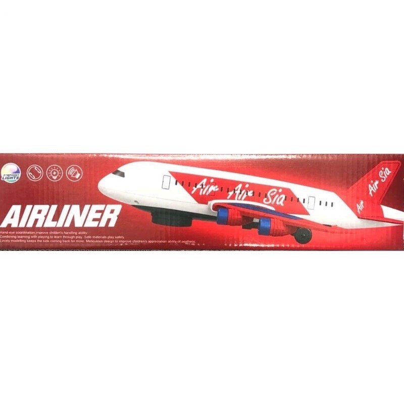 Airliner AirSia Electric Airplane with Light and Sound - MTR06P - Planet Junior