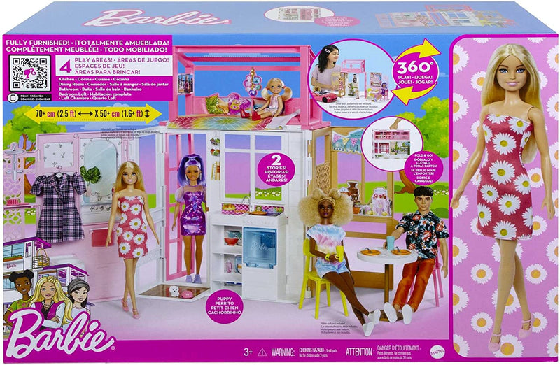 Barbie Malibu House 2 Story 6 Roomhouse Multicolor