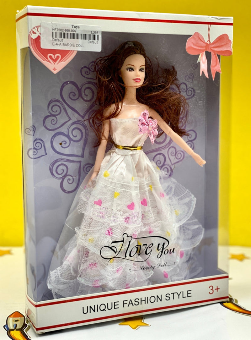Bendable Fashion Doll in White Dress - HFT502 - Planet Junior