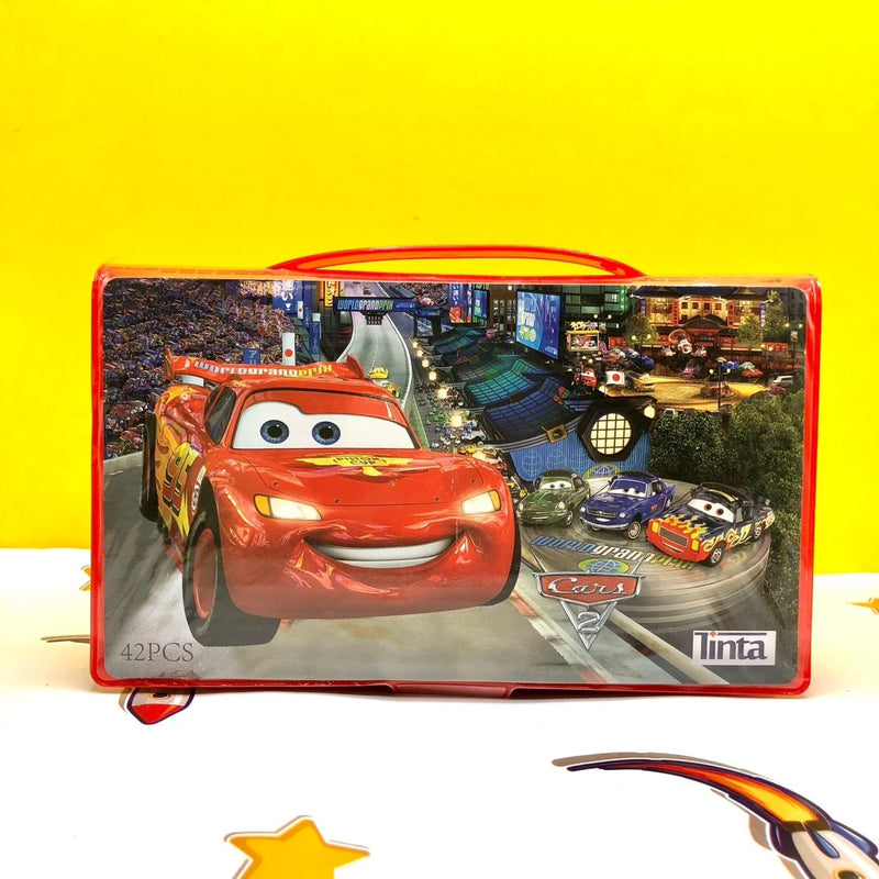 Car 42 Pieces Foldable Suitcase Multi-Color Coloring Set - 156005 - Planet Junior