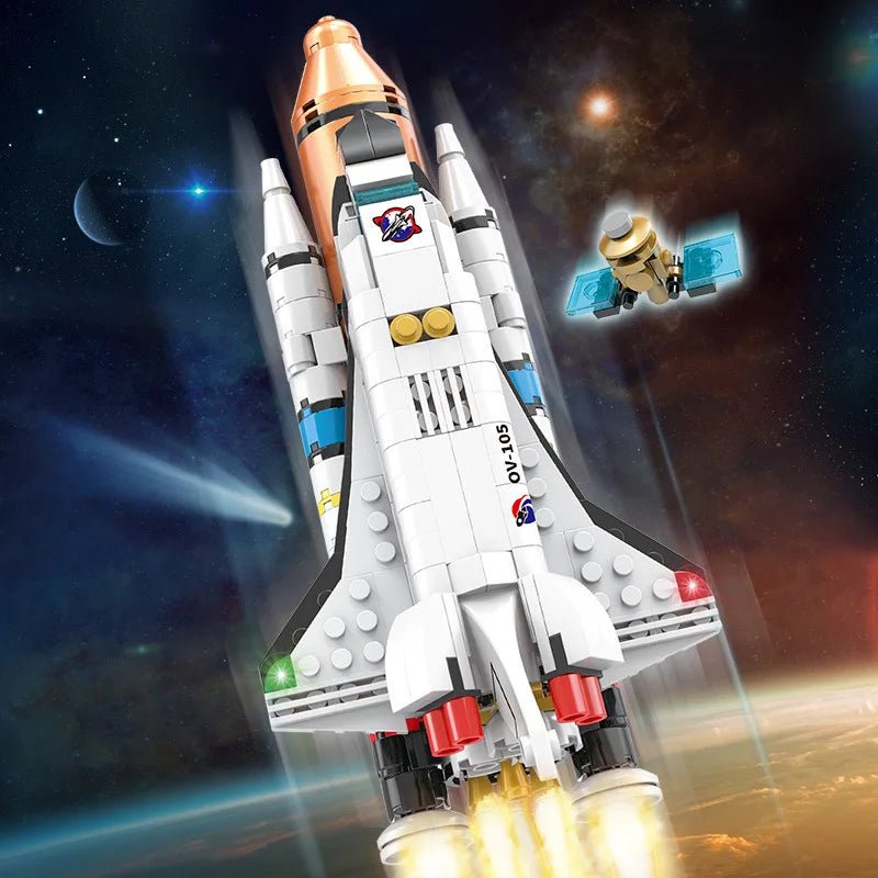 City Satellite Rocket Launcher Lego Building Blocks | 404 Pcs - HFT442 - Planet Junior