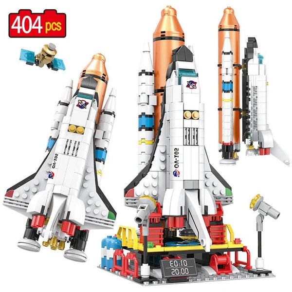 City Satellite Rocket Launcher Lego Building Blocks | 404 Pcs - HFT442 - Planet Junior