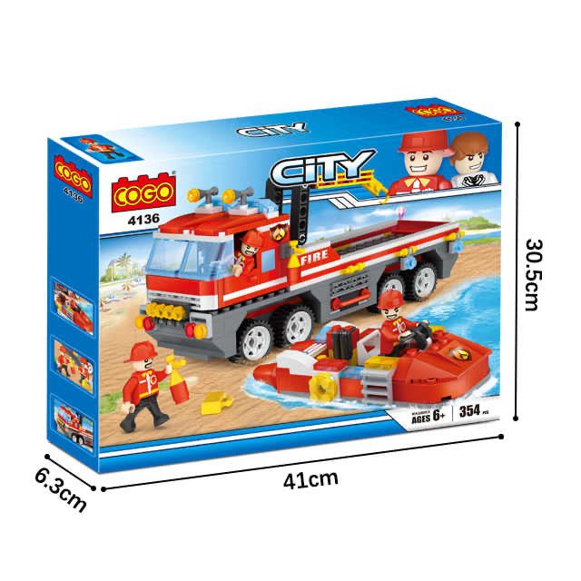 Cogo Fire Rescue Team Lego Blocks - HFT4136 - Planet Junior