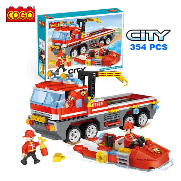Cogo Fire Rescue Team Lego Blocks - HFT4136 - Planet Junior