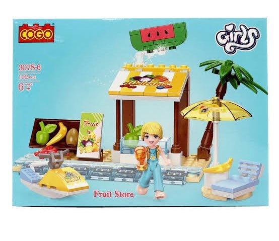 Cogo Girls Fruit Store Blocks Set - 102 Pcs - HFT3078 - Planet Junior