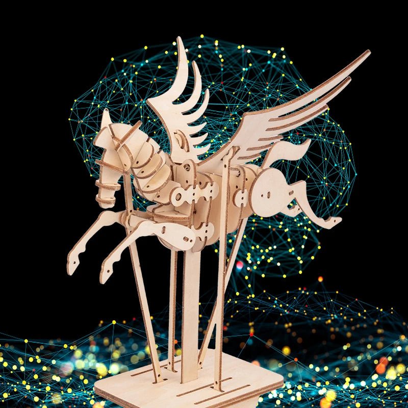 DIY 3D Wooden Puzzle Mechanical Pegasus & Knight Model - AT001 - Planet Junior