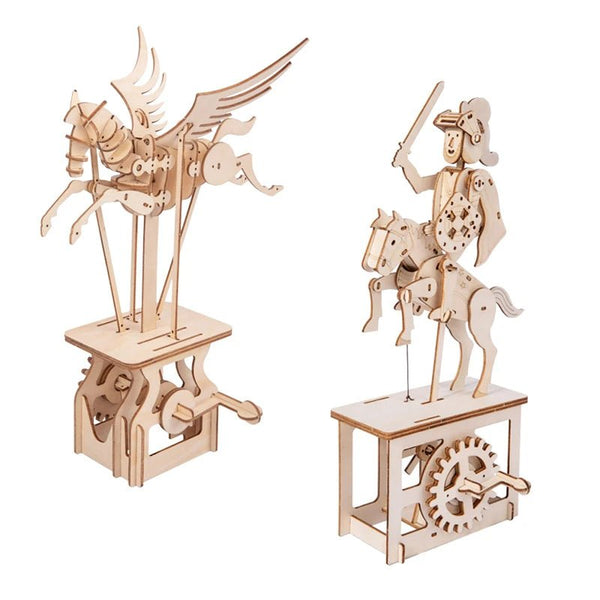 DIY 3D Wooden Puzzle Mechanical Pegasus & Knight Model - AT001 - Planet Junior