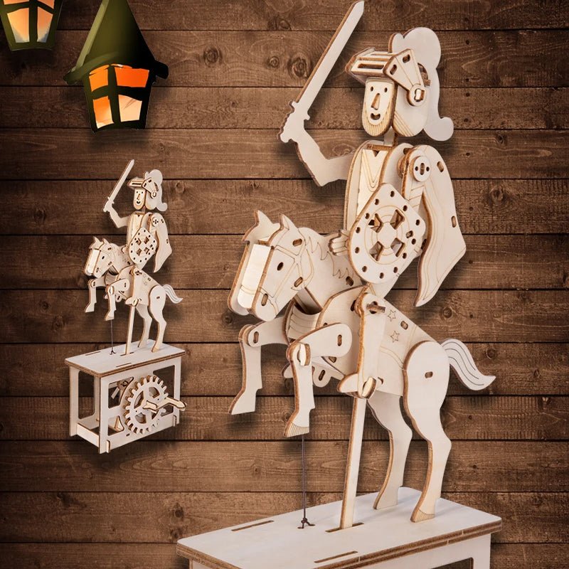 DIY 3D Wooden Puzzle Mechanical Pegasus & Knight Model - AT001 - Planet Junior