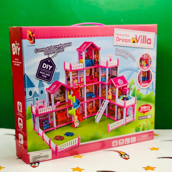 DIY Dream Villa Doll House Set - 318 PCS - AT921 - Planet Junior