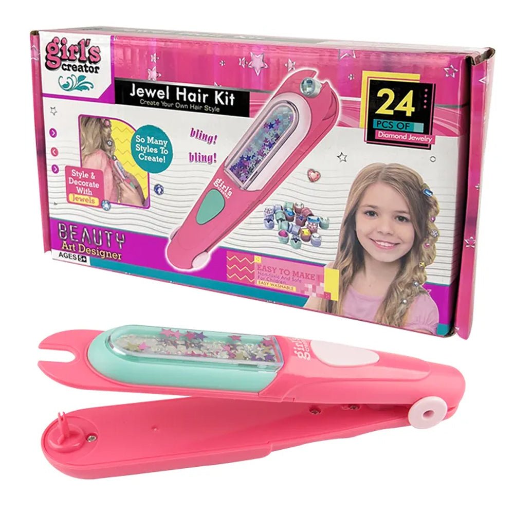 DIY Jewel Hair Kit with 24 Dazzling Pieces - ST20328 - Planet Junior