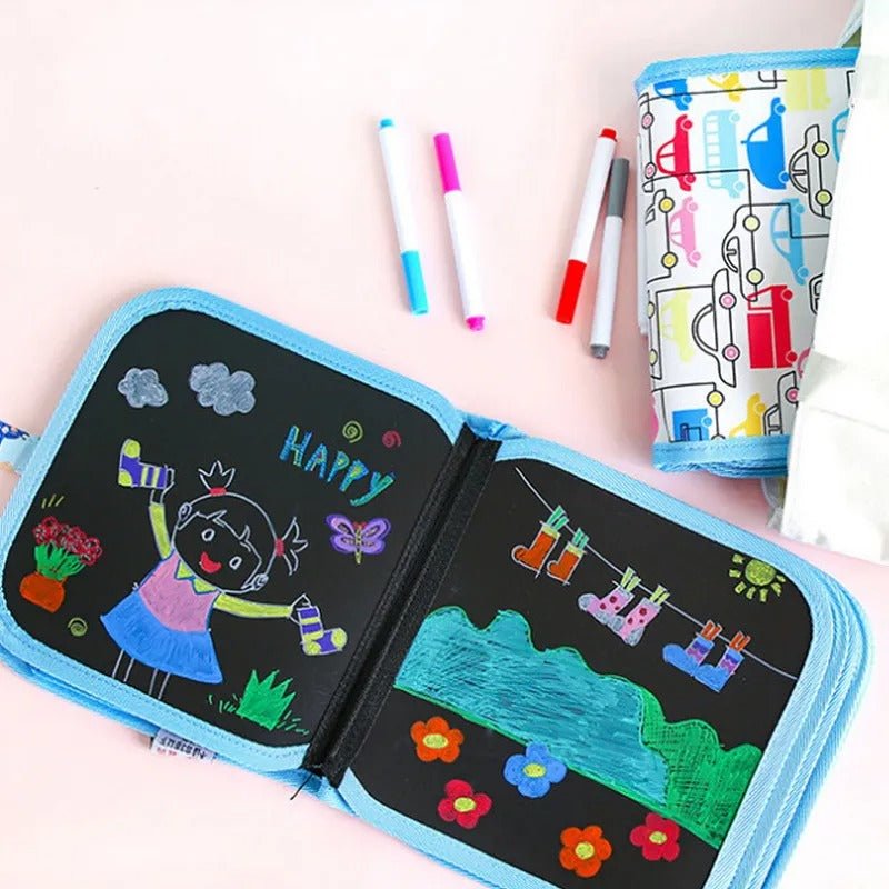 Erasable and Reusable Doodle Magic Book with 6 Makers & 2 Wipes - ZT13101 - Planet Junior