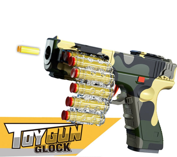 Glock Soft Bullet Gun with Bullet Chain | 25 Ft Range - MT709 - Planet Junior