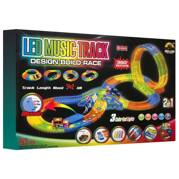 Glow Musical Track Set - 153 Pcs - SL154 - Planet Junior