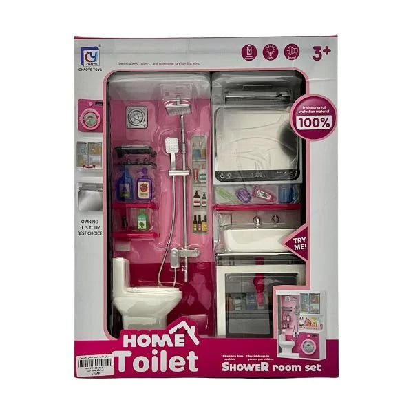 Home Bathroom Toilet Play Set with Shower & Sink - 818-324 - Planet Junior