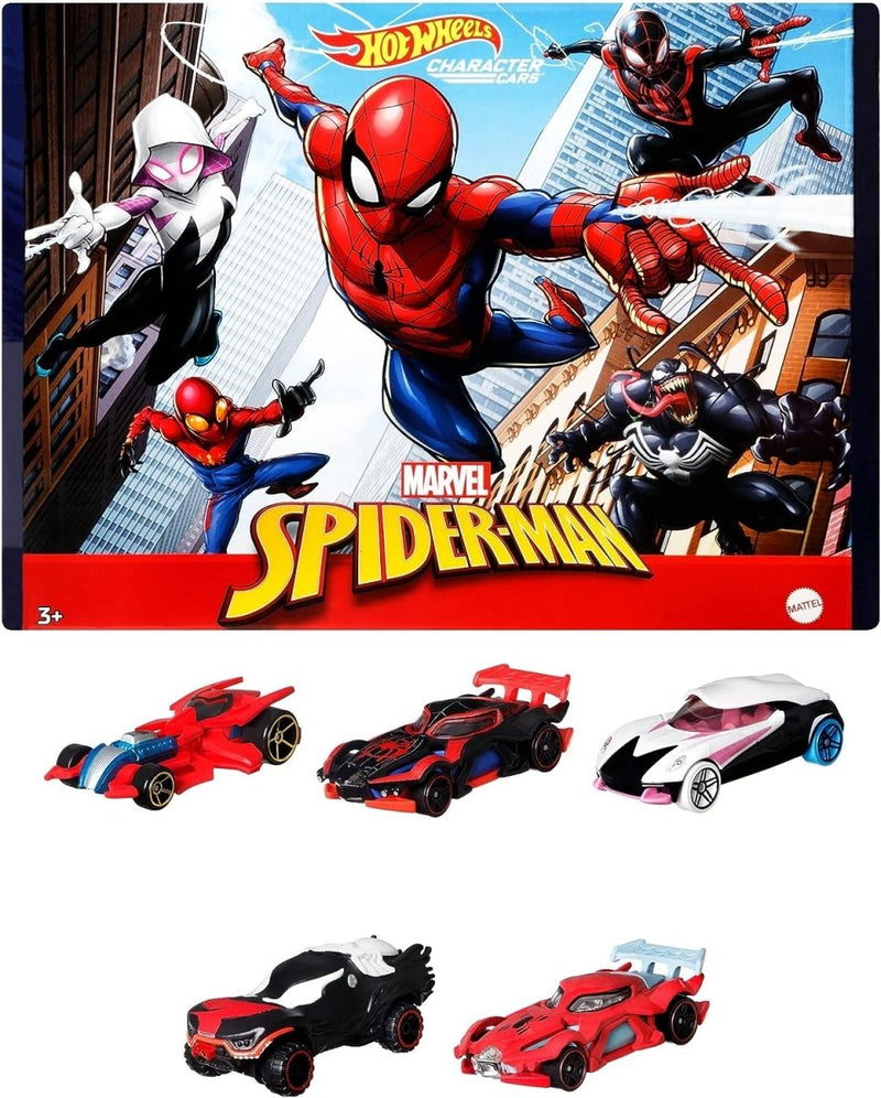 Hot Wheels MARVEL Spider-Man 5-Pack Collectibles - HBY36 - Planet Junior