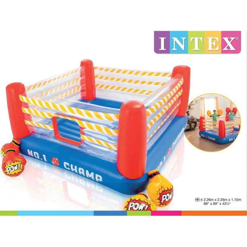 Intex Inflatable Jump-O-Lene Boxing Ring Bouncer | 7.5 ft x 7.5 ft - 48250 - Planet Junior