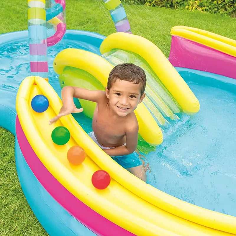 Intex Rainbow Funnel Play Center Pool For Kids With Six Balls - 56137 - Planet Junior