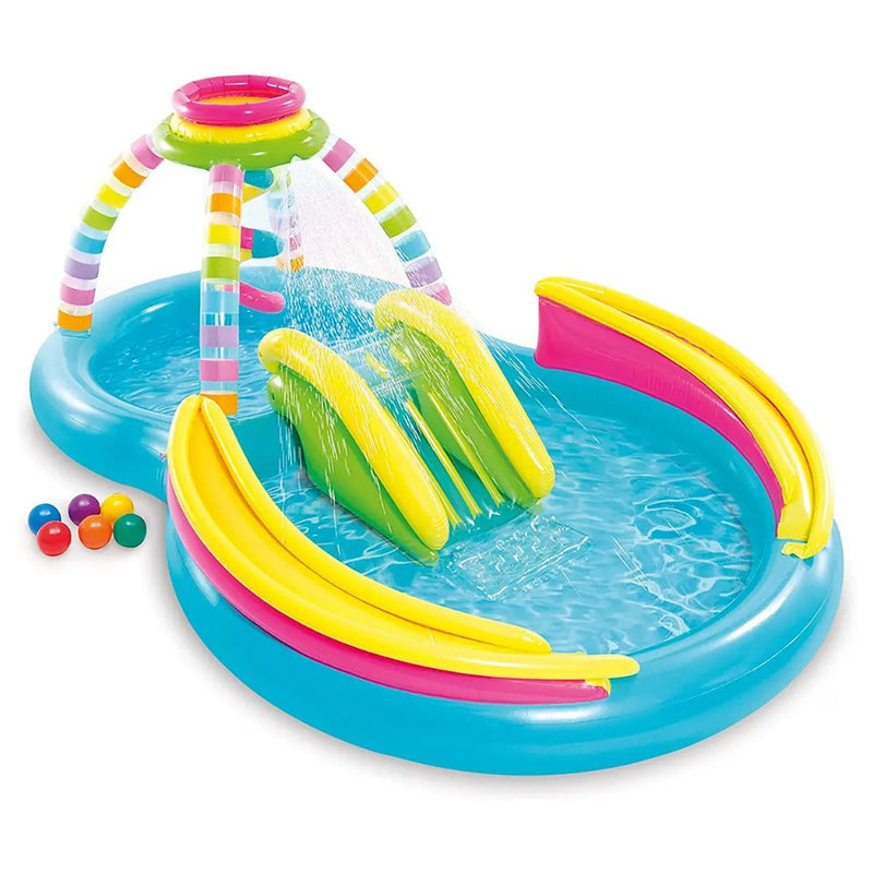 Intex Rainbow Funnel Play Center Pool For Kids With Six Balls - 56137 - Planet Junior