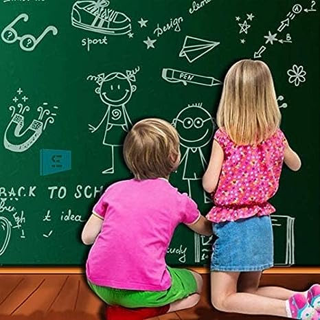 Kids Drawing Board Sheet (Self-Adhesive Drawing Sheet) with 5 Free Markers - ZT222 - Planet Junior