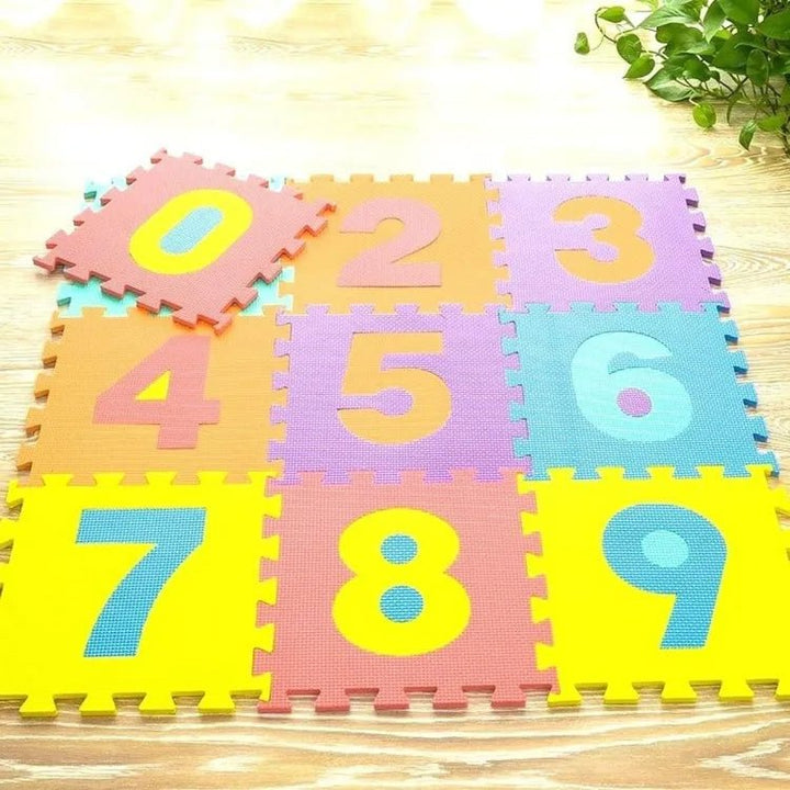 Kids Playing Foam Mat of Number Puzzle Pieces - EM-10 - Planet Junior