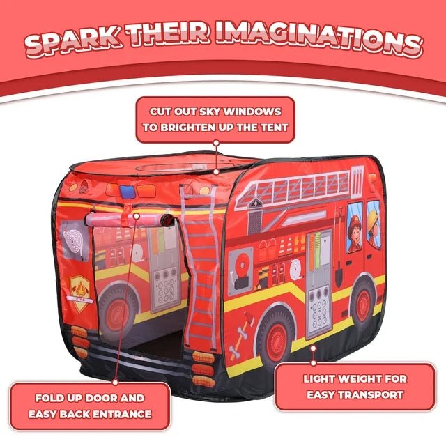 Large Fire Truck Play Tent with 100 Balls - FT-302 - Planet Junior