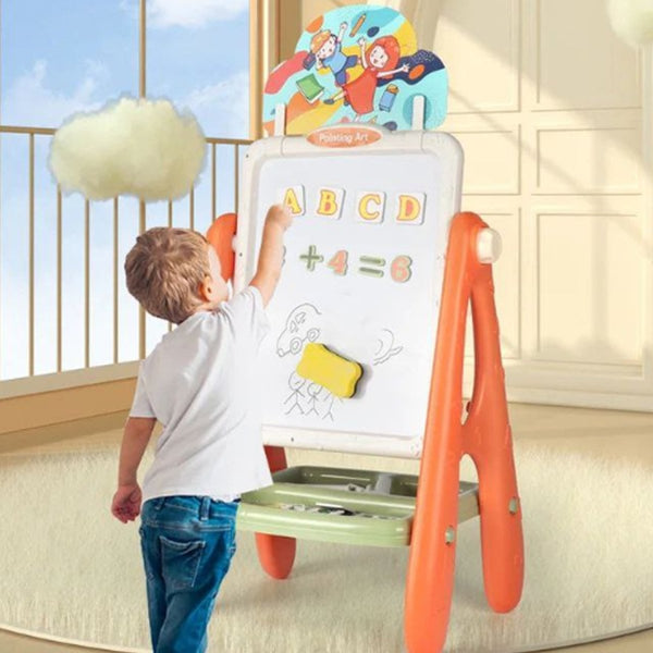 Learning and Creativity with Chalkboard & Whiteboard Double-Sided Easel - ET-3659 - Planet Junior