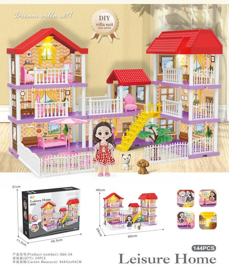 Leisure Home Doll House - 144 Pcs - ST20753 - Planet Junior