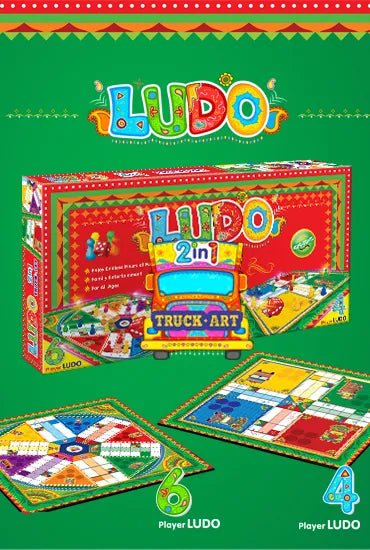 Ludo 2 in 1 Board Game In Truck Art - JBD3276 - Planet Junior