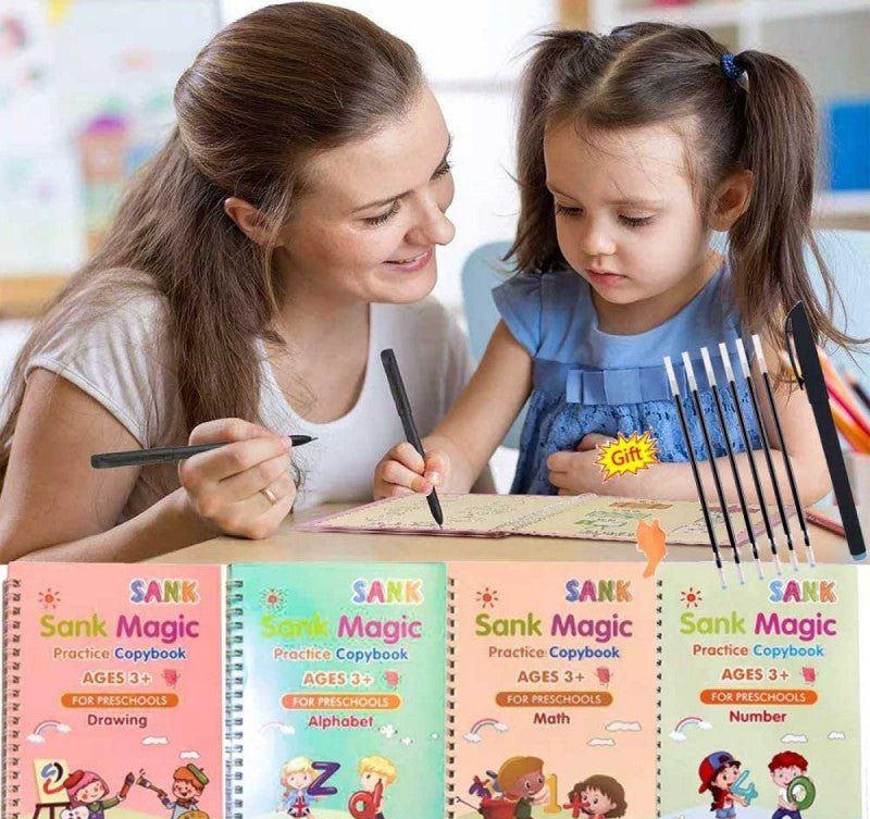 Magic Auto-Disappearing Hand Writing Books Set (Pack of 4) - FT001 - Planet Junior