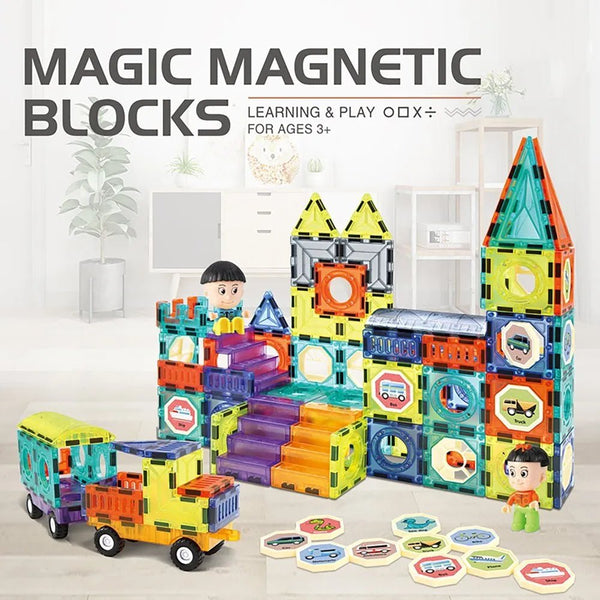 Magic Magnetic Building Tiles | 41 Pcs - 3404 - Planet Junior