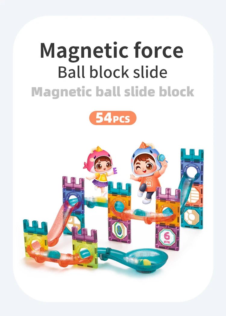 Magnetic Blocks Track Building Brick | 54 Pcs - ST21567 - Planet Junior