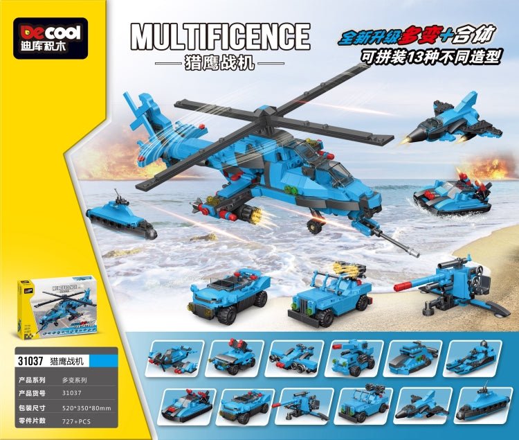 Multificence 13 in 1 Lego Blocks Set | 727 Pcs - 31037 - Planet Junior