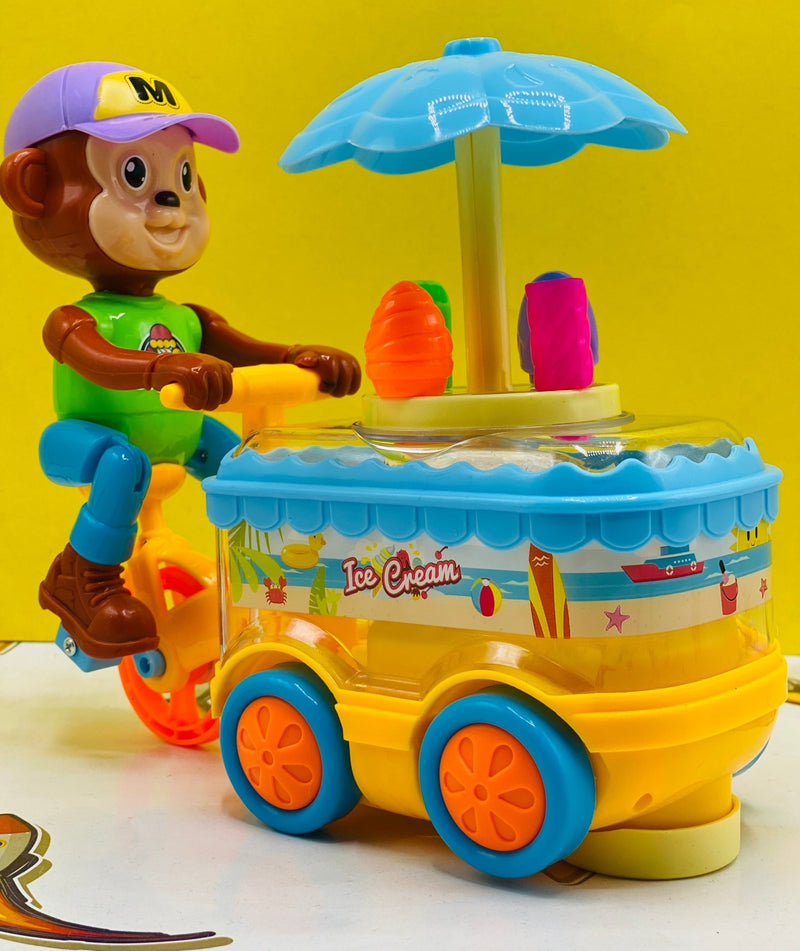 Musical Icecream Cart Riding Monkey - UT802 - Planet Junior