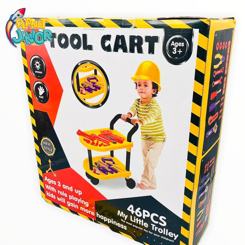 My Little Trolley Tool Cart – with 46Pcs - 92264 - Planet Junior