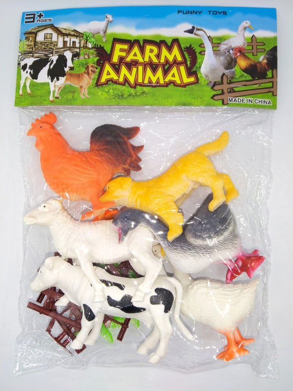 Pack of 6 Livestock and Pet Animal Playset - AT901 - Planet Junior