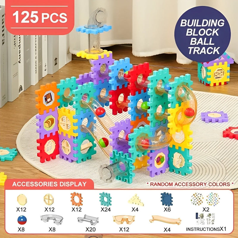 Pipeline Rolling Ball Building Blocks - 125 Pieces - A0125 - Planet Junior