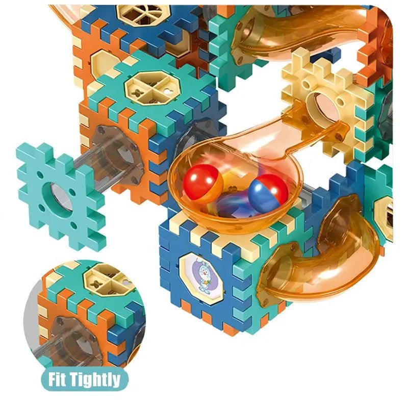 Pipeline Rolling Ball Building Blocks | 246 Pieces - A0246 - Planet Junior