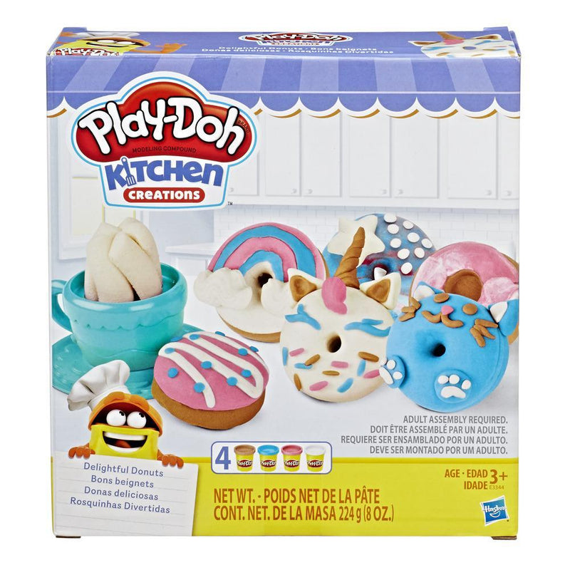 Play-Doh Kitchen Creations Donuts Set with 4 Colours - E3344 - Planet Junior