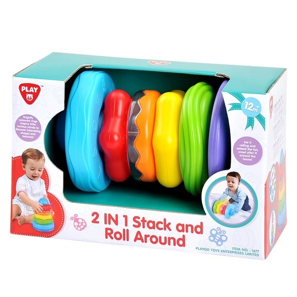 PlayGo 2 In 1 Stack And Roll Around - 1677 - Planet Junior