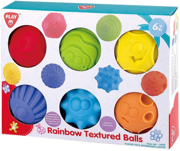 Playgo Rainbow Textured Ball - 2403 - Planet Junior